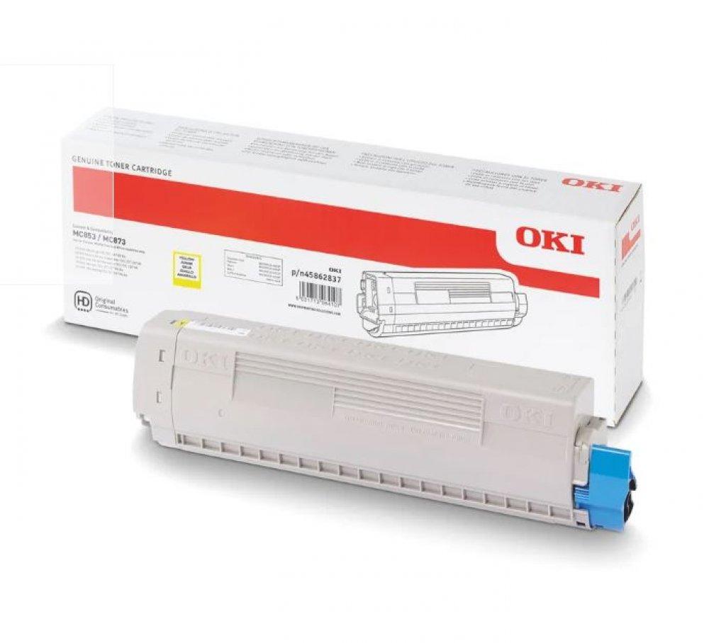 OKI MC853 TONER YELLOW (45862837) | JAR Computers OKI MC853 TONER YELLOW (45862837)