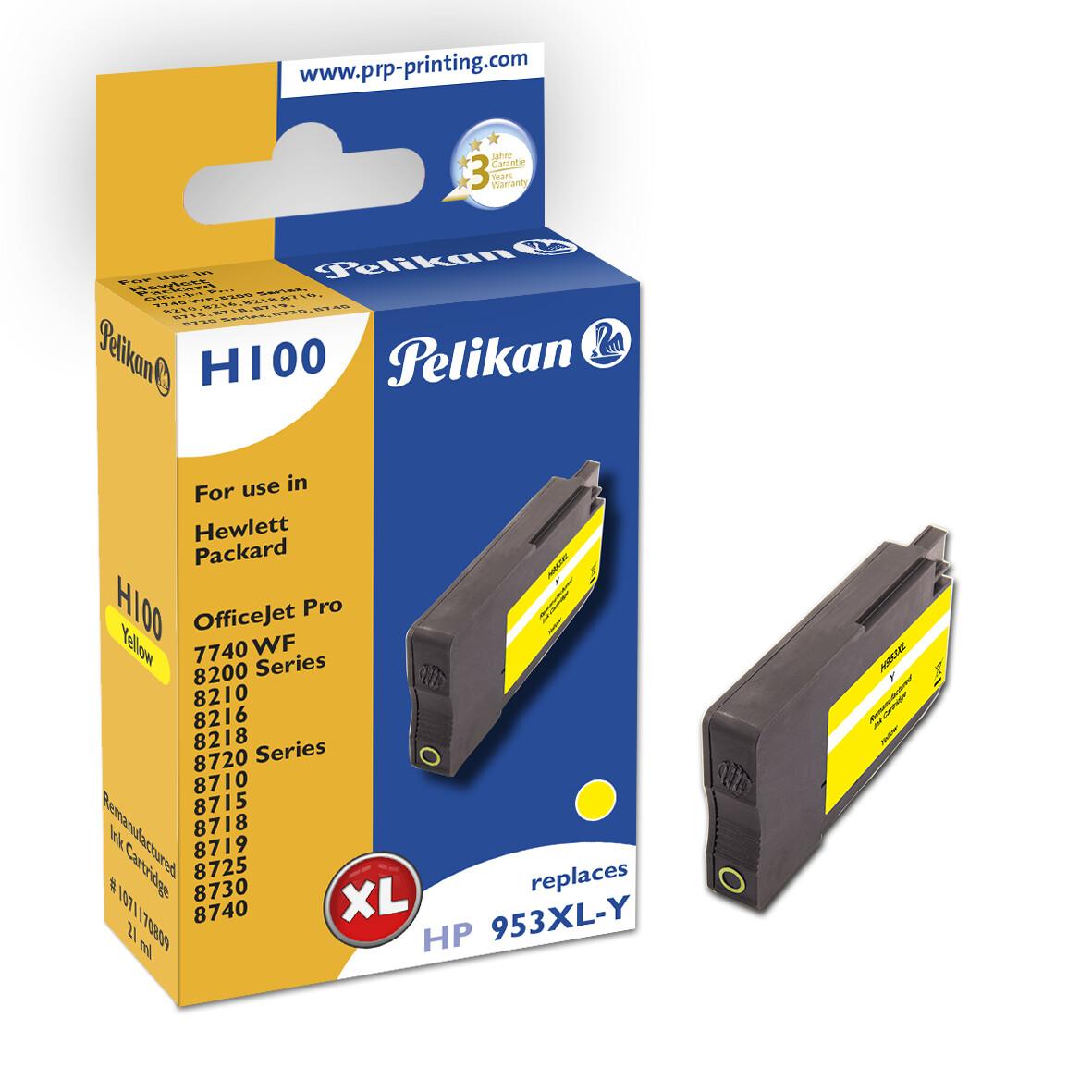 Pelikan H100 Yellow глава и патрон за мастиленоструен принтер 1 броя Съвместим Висок (XL) добив Жълт | JAR Computers Pelikan H100 Yellow глава и патрон за мастиленоструен принтер 1 броя Съвместим Висок (XL) добив Жълт