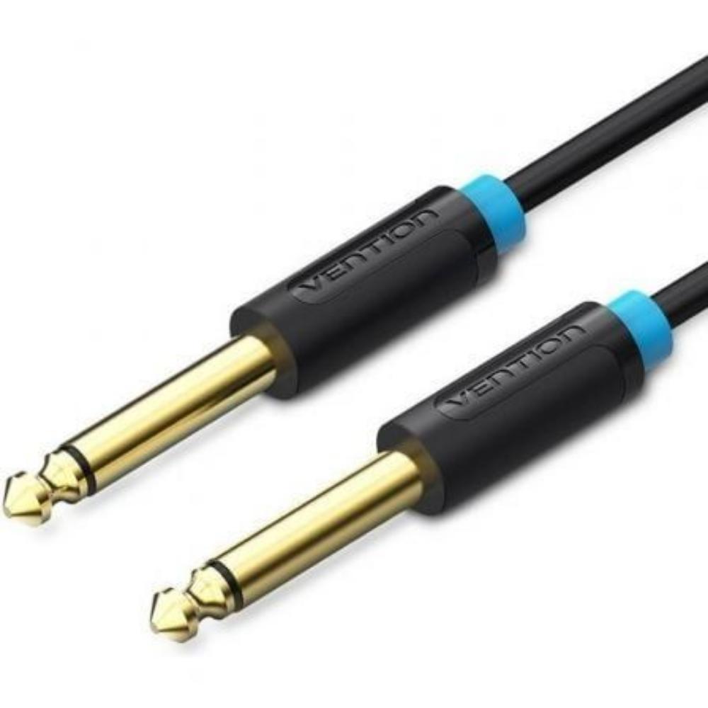 VENTION 6.5mm Male to Male Audio Cable 1M Black (BAABF) (VENBAABF) | JAR Computers VENTION 6.5mm Male to Male Audio Cable 1M Black (BAABF) (VENBAABF)