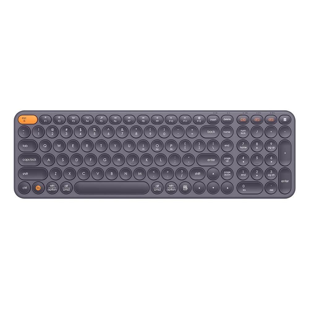 Безжична клавиатура за компютри и мобилни устройства - Baseus K01B Wireless Tri-Mode Keyboard (B00955504833-00) (сив) | JAR Computers Безжична клавиатура за компютри и мобилни устройства - Baseus K01B Wireless Tri-Mode Keyboard (B00955504833-00) (сив)