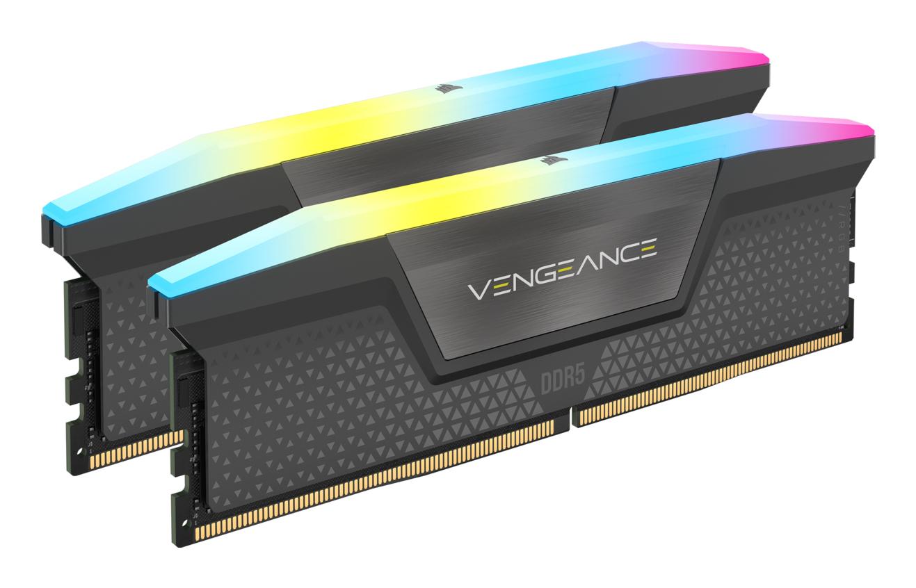 Corsair Vengeance RGB 64GB (2x32GB) DDR5 DRAM 5600MT/s C40 AMD EXPO Memory Kit модул памет 288-pin DIMM | JAR Computers Corsair Vengeance RGB 64GB (2x32GB) DDR5 DRAM 5600MT/s C40 AMD EXPO Memory Kit модул памет 288-pin DIMM