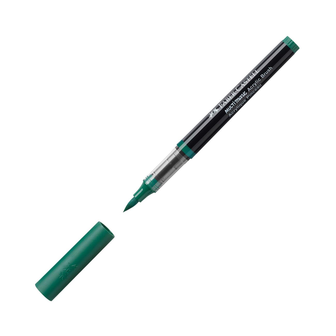 Faber-Castell Маркер-четка Multimark, акрилен, английскозелен