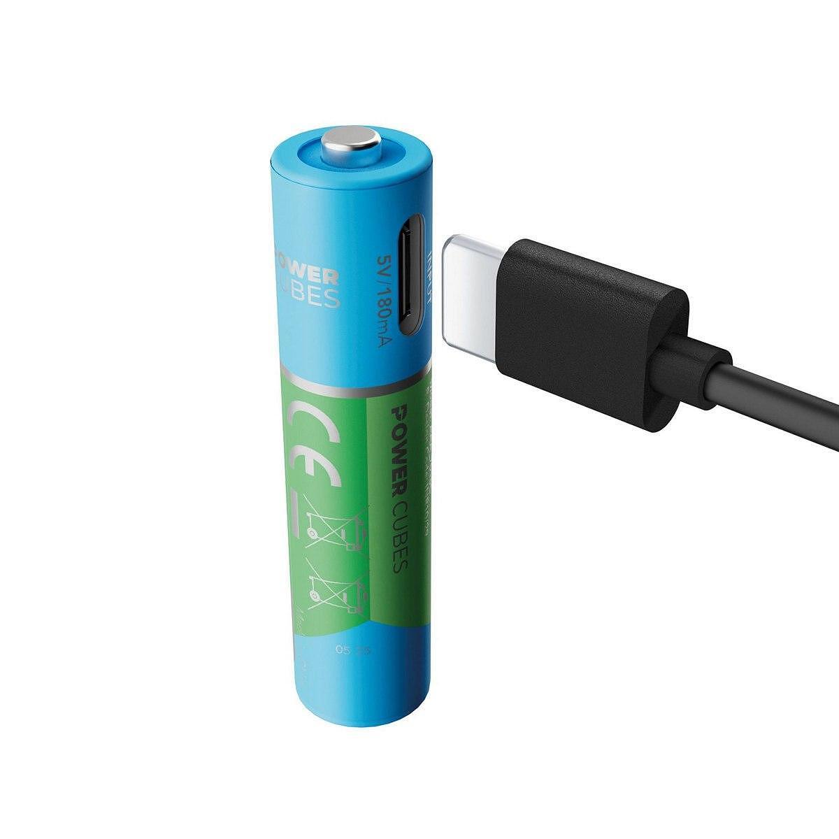 Презареждаеми батерии AAА с USB-C порт 480 mAh 2 бр. | JAR Computers Презареждаеми батерии AAА с USB-C порт 480 mAh 2 бр.