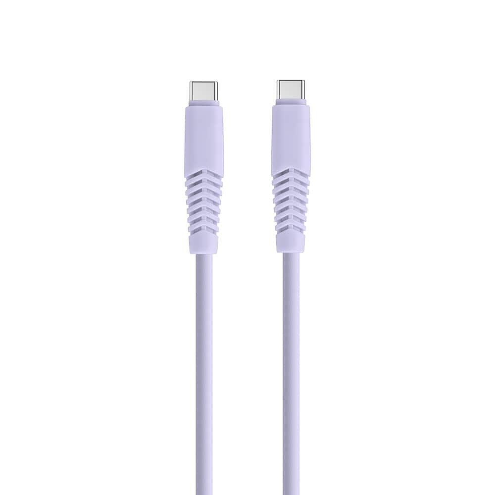 Setty кабел USB-C - USB-C 1.5 м, 2.1A, светло лилав