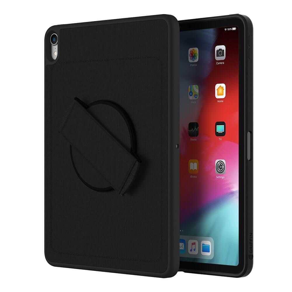 Силиконов калъф с дръжка за ръка за iPad Pro 11 (2018) - Griffin Survivor Airstrap 360 (черен) | JAR Computers Силиконов калъф с дръжка за ръка за iPad Pro 11 (2018) - Griffin Survivor Airstrap 360 (черен)