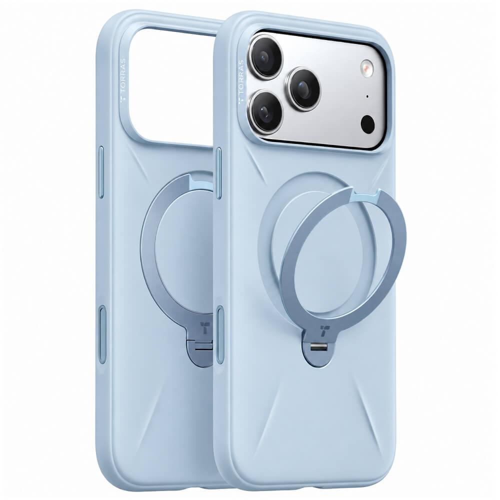 Силиконов (TPU) калъф с вградена поставка и MagSafe за iPhone 18 Pro, iPhone 17 Pro - Torras Ostand Q3 Silicone MagSafe Case (blue) | JAR Computers Силиконов (TPU) калъф с вградена поставка и MagSafe за iPhone 18 Pro, iPhone 17 Pro - Torras Ostand Q3 Silicone MagSafe Case (blue)