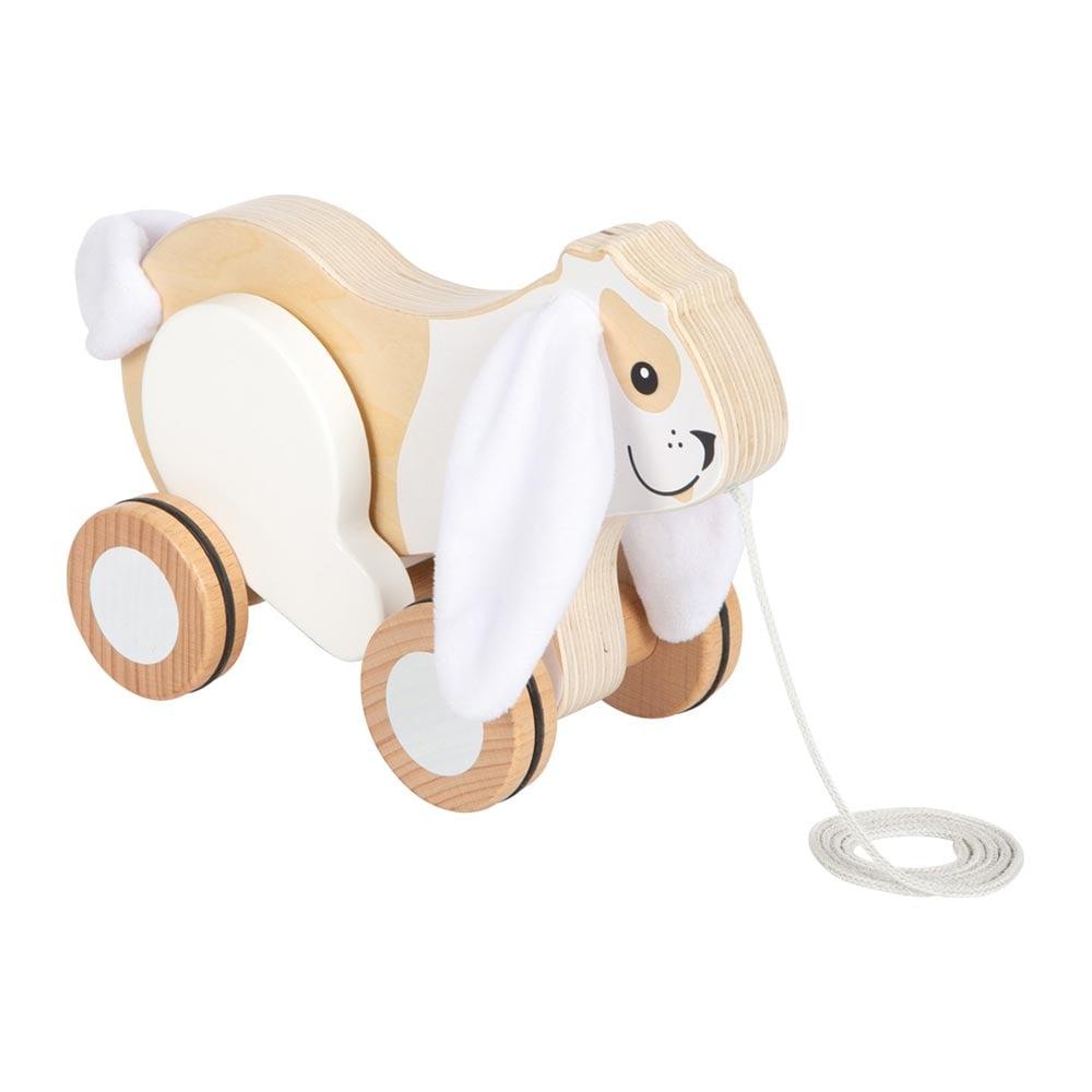 Small Foot Зайче за дърпане, дървено, с шумящи уши | JAR Computers Small Foot Зайче за дърпане, дървено, с шумящи уши