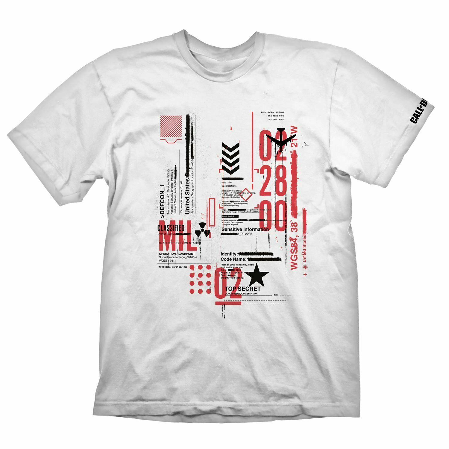 Тениска Call of Duty: Cold War T-Shirt "Defcon-1" White - Size XL