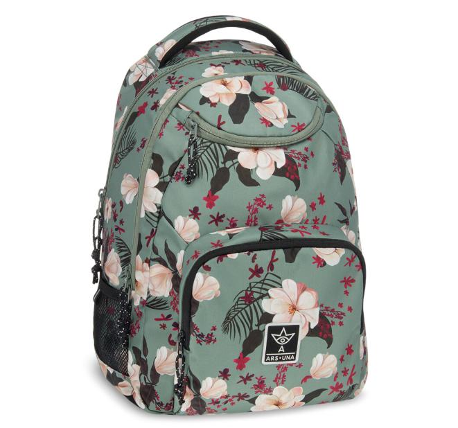 Ученическа раница AU-6 Ars Una Flowery green (5535)