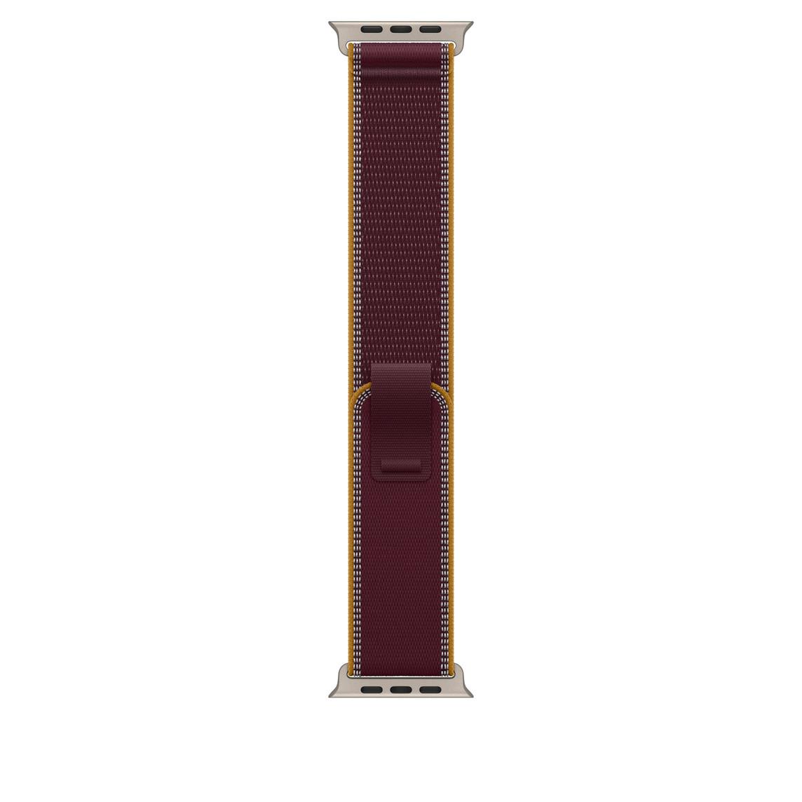 Apple Watch 49mm Titanium Loop: Burgundy Trail Loop - M/L - Natural Titanium Finish | JAR Computers Apple Watch 49mm Titanium Loop: Burgundy Trail Loop - M/L - Natural Titanium Finish