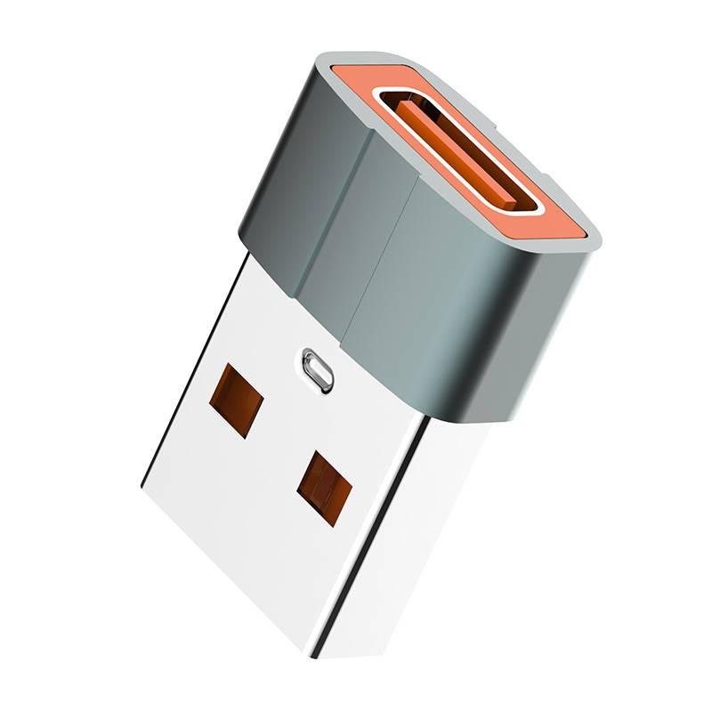 Адаптер от USB-A мъжко към USB-C женско за мобилни устройства с USB-C порт (сив) - LDNIO USB-A to USB-C Adapter | JAR Computers Адаптер от USB-A мъжко към USB-C женско за мобилни устройства с USB-C порт (сив) - LDNIO USB-A to USB-C Adapter