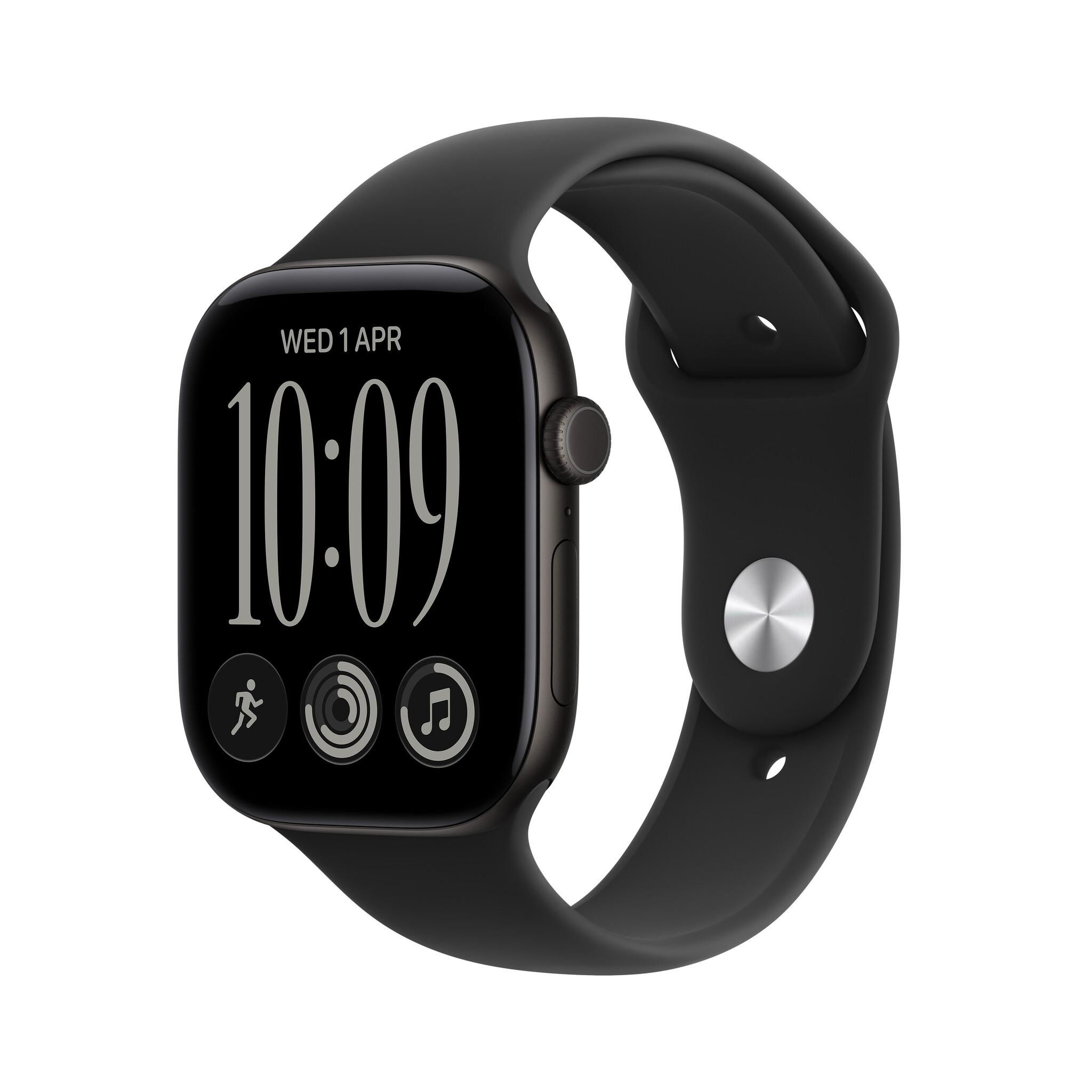 Apple Watch Series 12 OLED 46 мм Цифров 416 x 496 пиксела Тъчскрийн Черен Wi-Fi GPS (сателитен) | JAR Computers Apple Watch Series 12 OLED 46 мм Цифров 416 x 496 пиксела Тъчскрийн Черен Wi-Fi GPS (сателитен)
