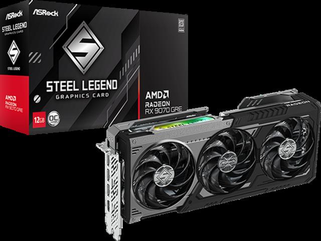 ASRock Radeon RX 9070 GRE Steel Legend 12GB OC