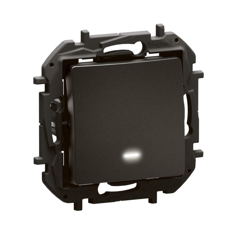 Девиаторен ключ 10A c LED индикатор 0.125 mA/230V Черен - Legrand Niloe New NP2211BK | JAR Computers Девиаторен ключ 10A c LED индикатор 0.125 mA/230V Черен - Legrand Niloe New NP2211BK