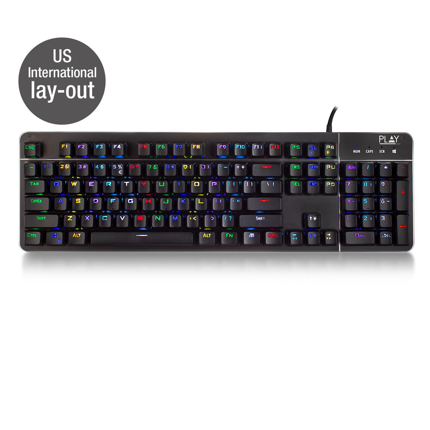Ewent PL3350 механична геймърска клавиатура с RGB подсветка | JAR Computers Ewent PL3350 механична геймърска клавиатура с RGB подсветка
