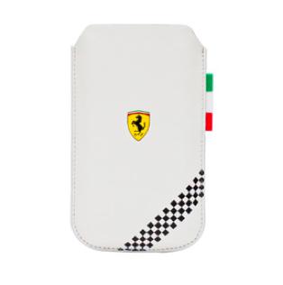 Кожен калъф за Samsung Galaxy S2 - Ferrari F1 Series Pouch (бял) | JAR Computers Кожен калъф за Samsung Galaxy S2 - Ferrari F1 Series Pouch (бял)