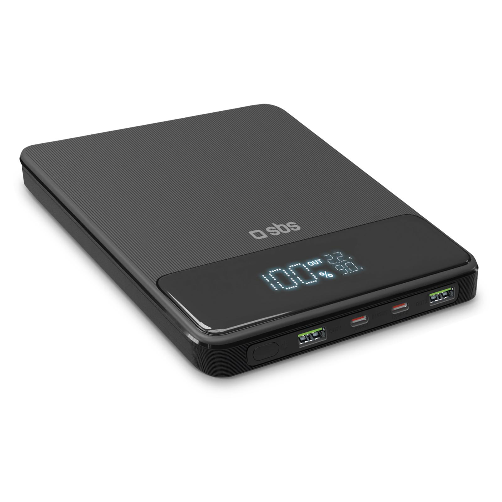 Преносима батерия SBS 64669 slim 2x USB-А+ 2x USB-C, 100W