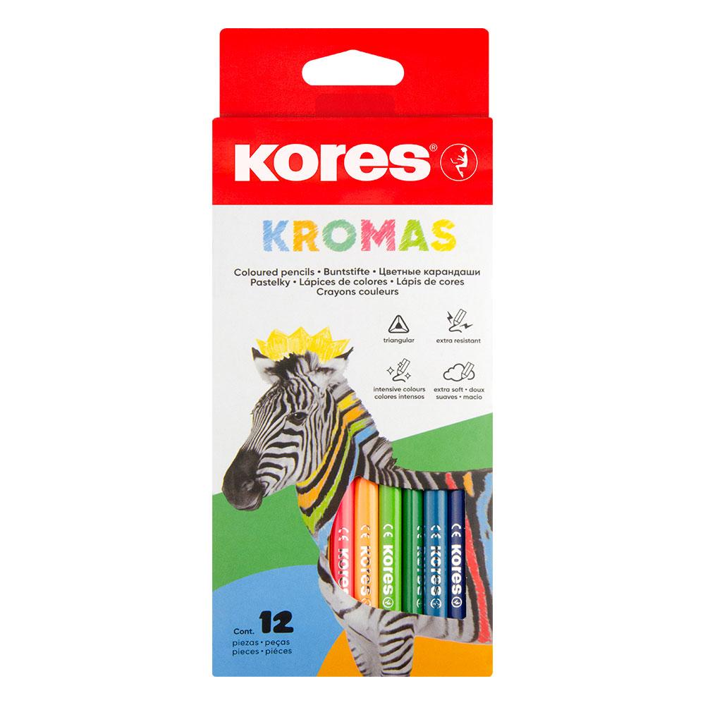 Цветни моливи Kores Kromas 12цв. дълги | JAR Computers Цветни моливи Kores Kromas 12цв. дълги