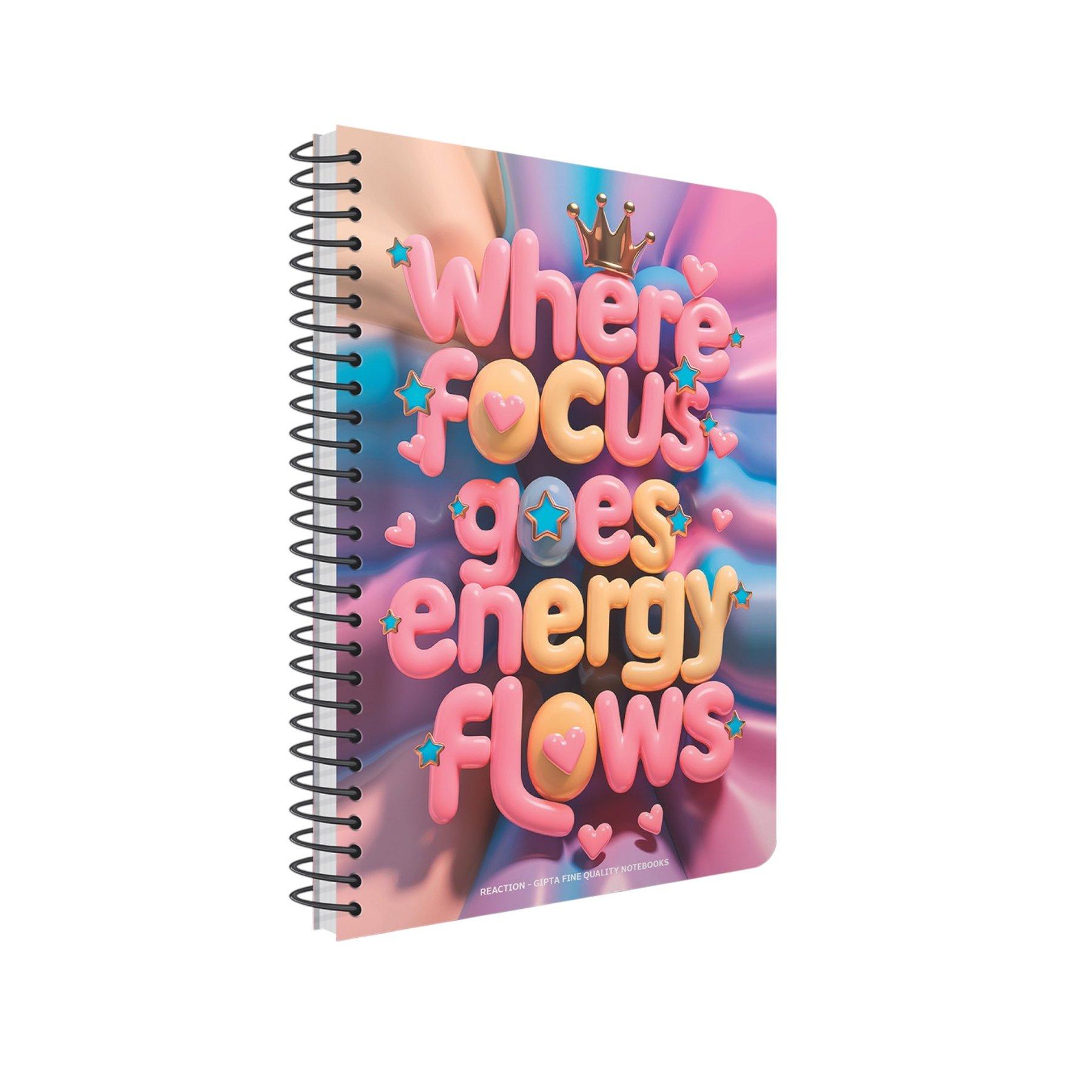 Gipta Тетрадка Nothing, 17 х 24 cm, бяла хартия, на квадратчета, картонена корица, 80 листа