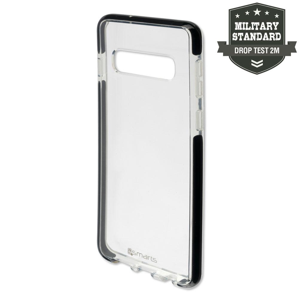 Хибриден удароустойчив кейс за Samsung Galaxy S10 Plus - 4smarts Soft Cover Airy Shield (черен-прозрачен) | JAR Computers Хибриден удароустойчив кейс за Samsung Galaxy S10 Plus - 4smarts Soft Cover Airy Shield (черен-прозрачен)