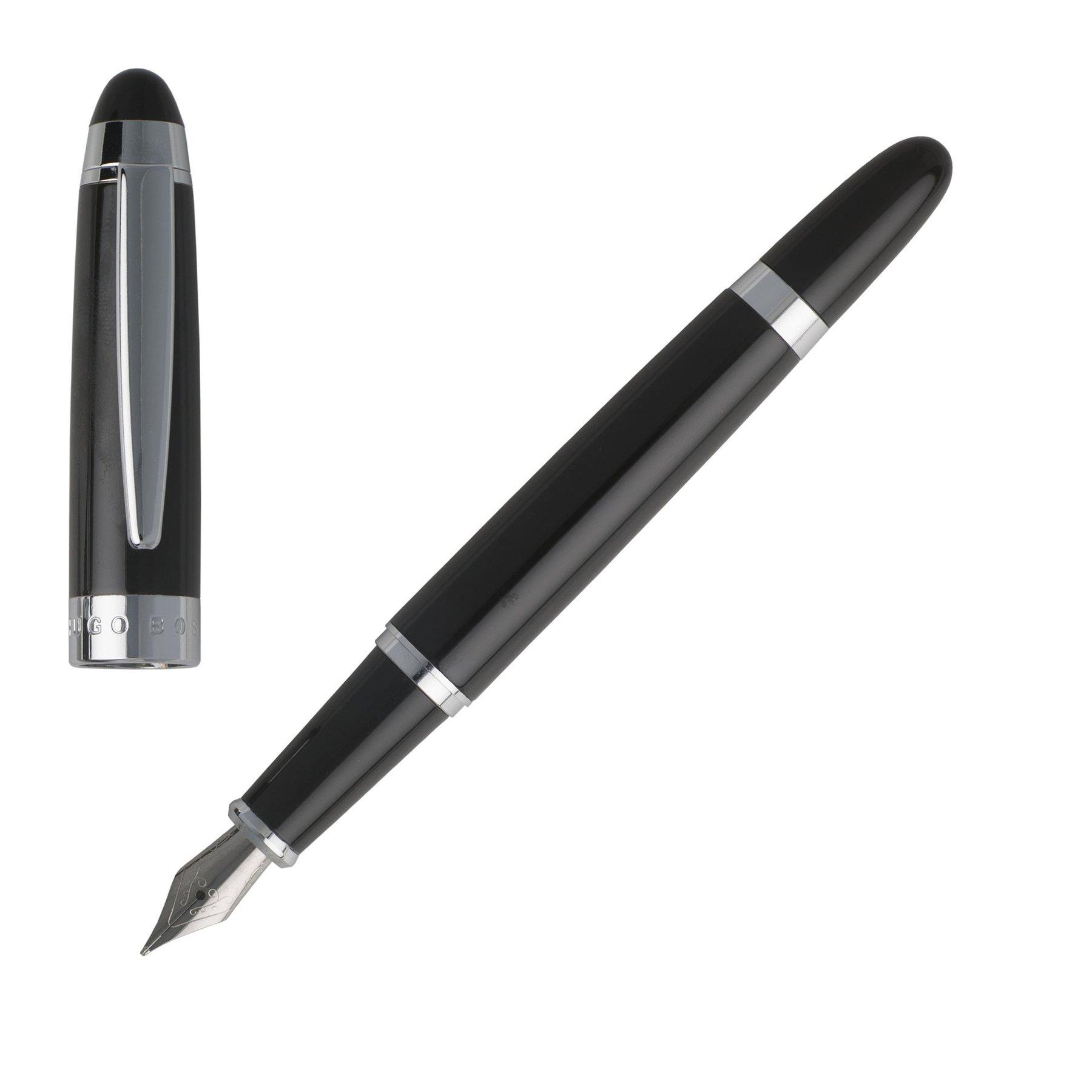 Hugo Boss Писалка Icon, в кутия, черно-сива