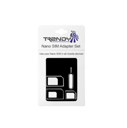 Комплект адаптери за мобилни устройства с нано и микро сим - Trendy8 Nano/Micro Sim Adapter Set (черен) | JAR Computers Комплект адаптери за мобилни устройства с нано и микро сим - Trendy8 Nano/Micro Sim Adapter Set (черен)
