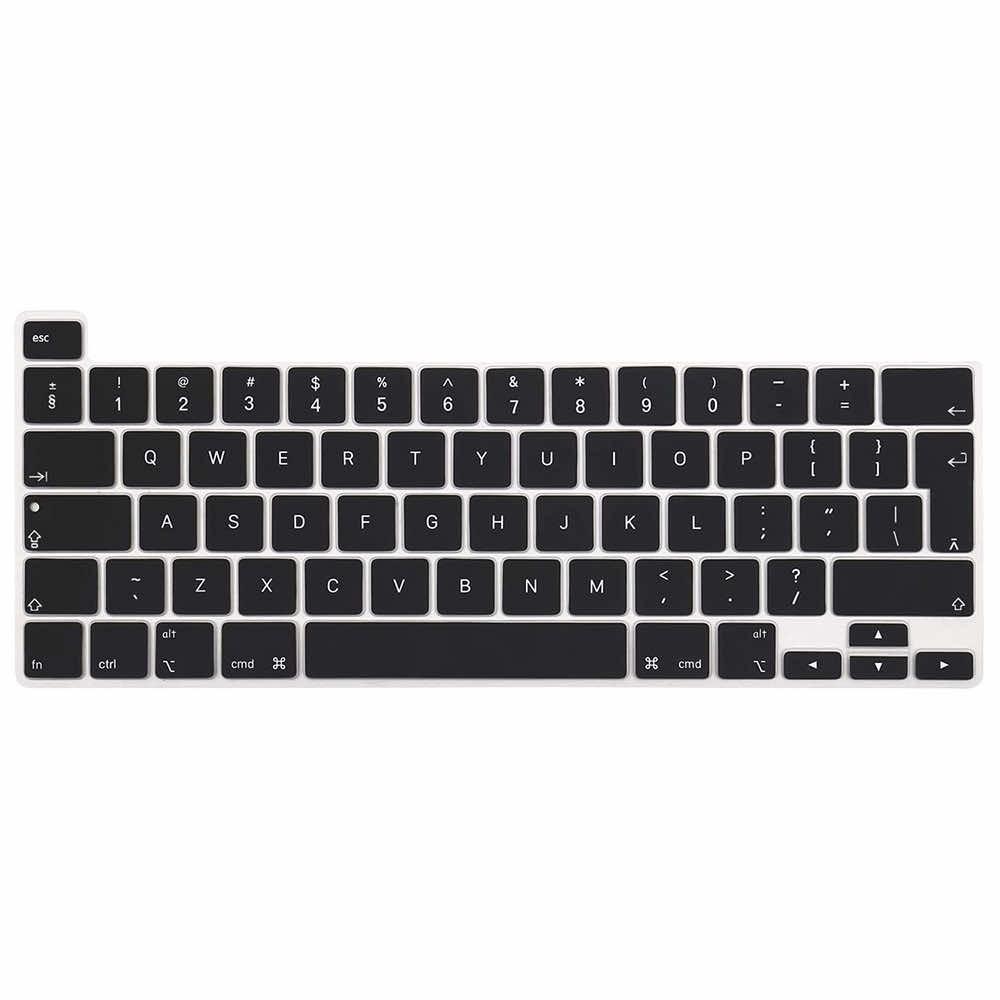 Силиконов протектор за клавиатурата на MacBook Pro 13 M2 (2022), Pro 13 M1 (2020), Pro 13 Intel (2020), MacBook Pro 16 (2019) (EU стандарт) - JC Keyboard Silicone Cover (черен) | JAR Computers Силиконов протектор за клавиатурата на MacBook Pro 13 M2 (2022), Pro 13 M1 (2020), Pro 13 Intel (2020), MacBook Pro 16 (2019) (EU стандарт) - JC Keyboard Silicone Cover (черен)