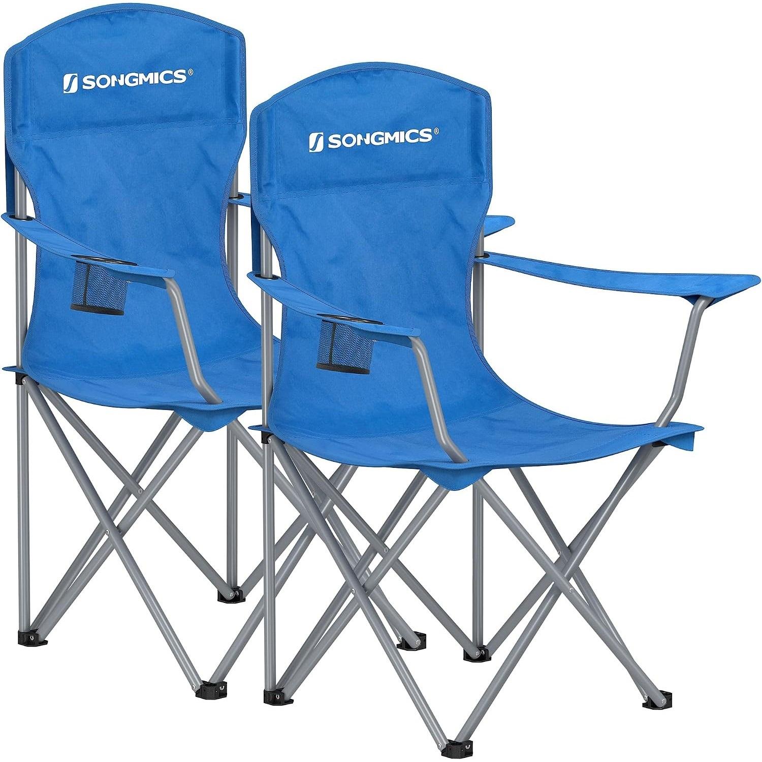 Songmics Camping Chair Set of 2 Blue 54x86x97cm (GCB08BU) (SNGGCB08BU) | JAR Computers Songmics Camping Chair Set of 2 Blue 54x86x97cm (GCB08BU) (SNGGCB08BU)