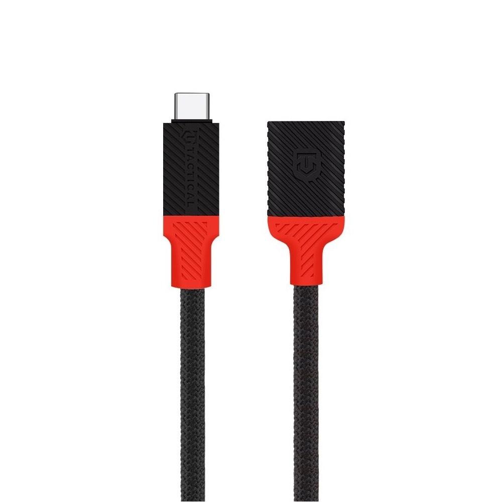 Tactical Pin4Fun USB-C Male to Lightning Adapter - адаптер USB-C мъжко към Lightning женско за устройства с USB-C порт (10 см) (черен-червен)