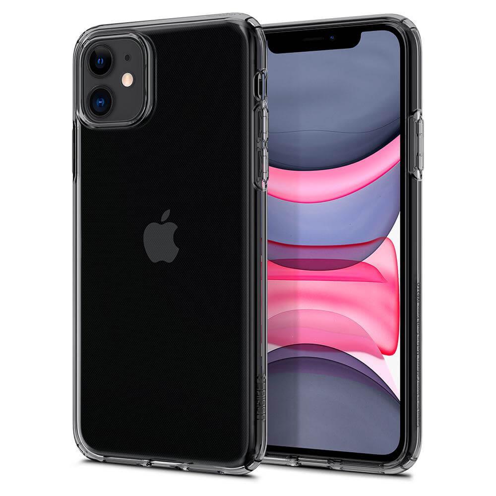 Тънък силиконов (TPU) калъф за iPhone 11 - Spigen Liquid Crystal Case (сив) | JAR Computers Тънък силиконов (TPU) калъф за iPhone 11 - Spigen Liquid Crystal Case (сив)
