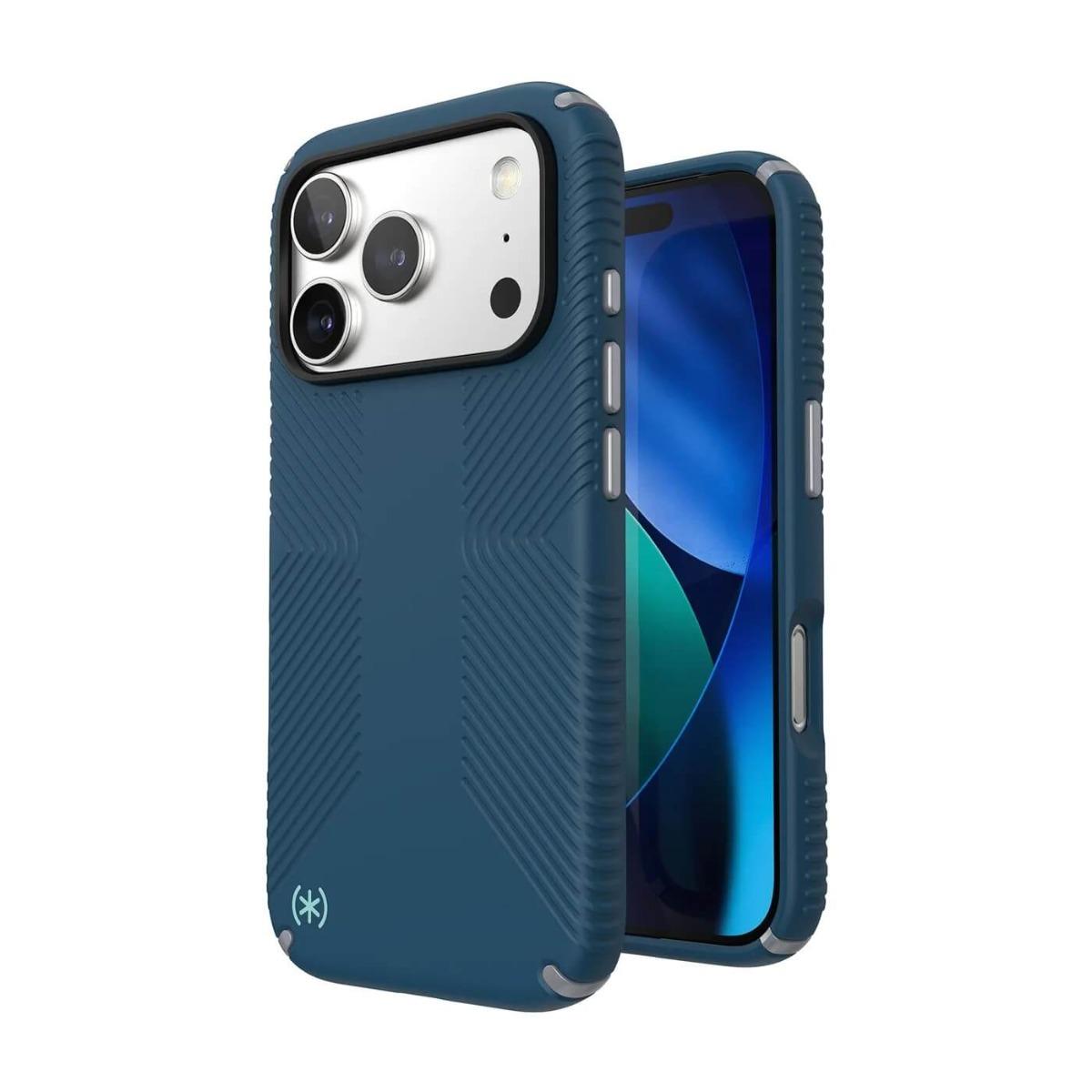 Удароустойчив хибриден кейс за iPhone 17 Pro - Speck Presidio 2 Grip Case (тъмносин) | JAR Computers Удароустойчив хибриден кейс за iPhone 17 Pro - Speck Presidio 2 Grip Case (тъмносин)