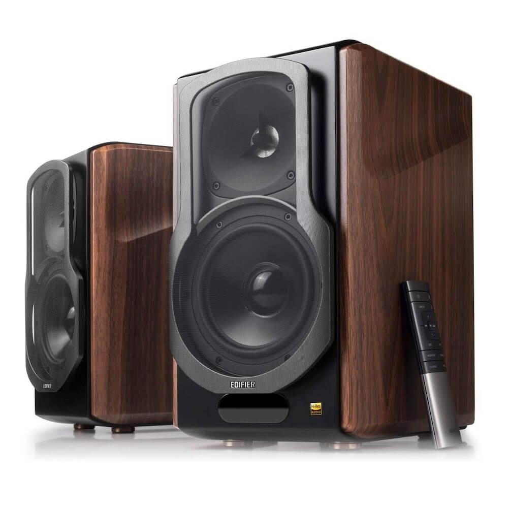 Висококачествена 2.0 безжична аудио система - Edifier S2000 MK III Powerful Bluetooth Bookshelf Speakers (кафяв) | JAR Computers Висококачествена 2.0 безжична аудио система - Edifier S2000 MK III Powerful Bluetooth Bookshelf Speakers (кафяв)