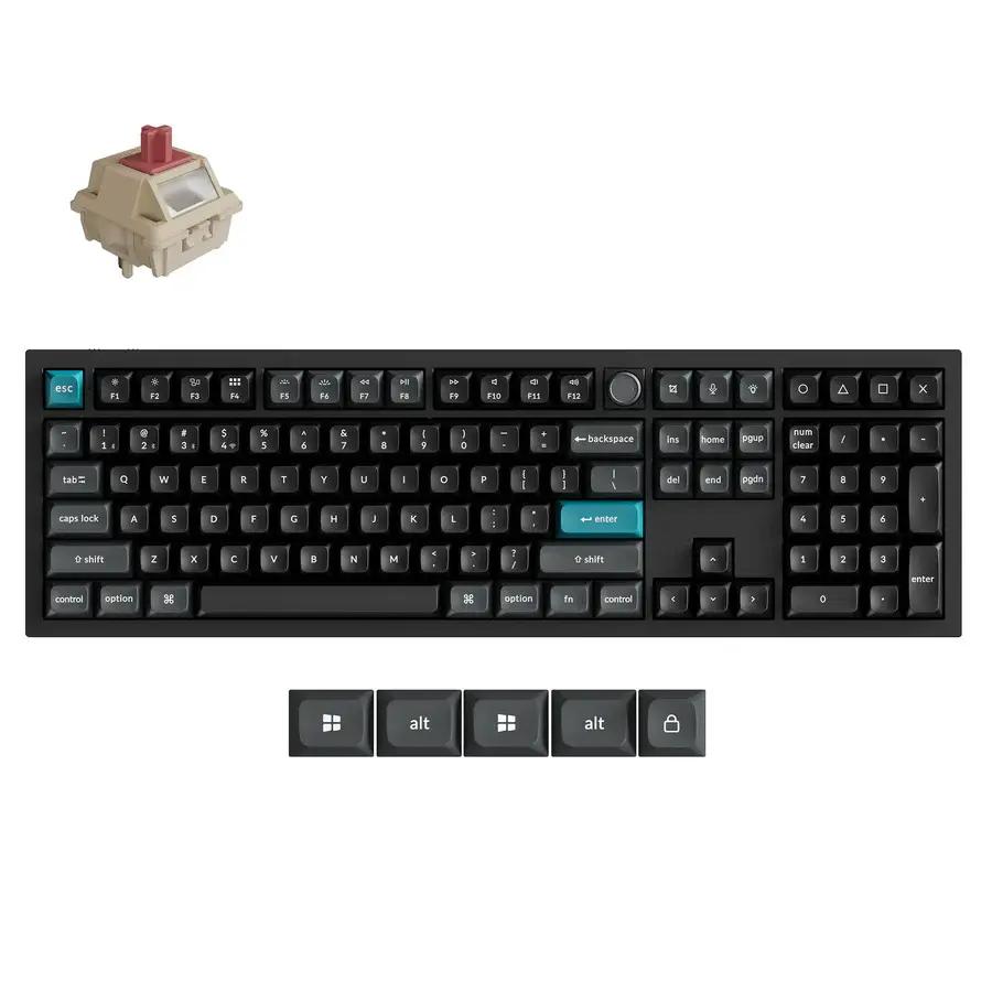 Безжична механичка клавиатура Keychron Q6 Ultra 8K Black - Silk POM Switch Red | JAR Computers Безжична механичка клавиатура Keychron Q6 Ultra 8K Black - Silk POM Switch Red