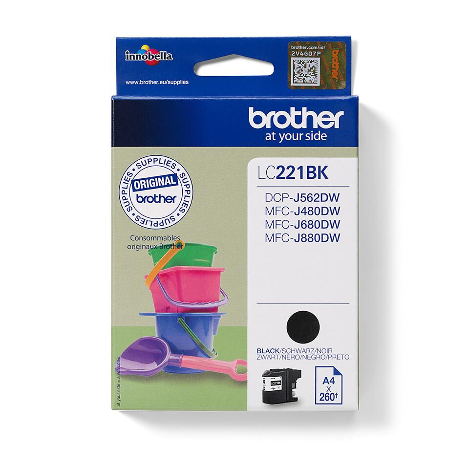 Brother LC221BK глава и патрон за мастиленоструен принтер 1 броя Оригинал Черен | JAR Computers Brother LC221BK глава и патрон за мастиленоструен принтер 1 броя Оригинал Черен