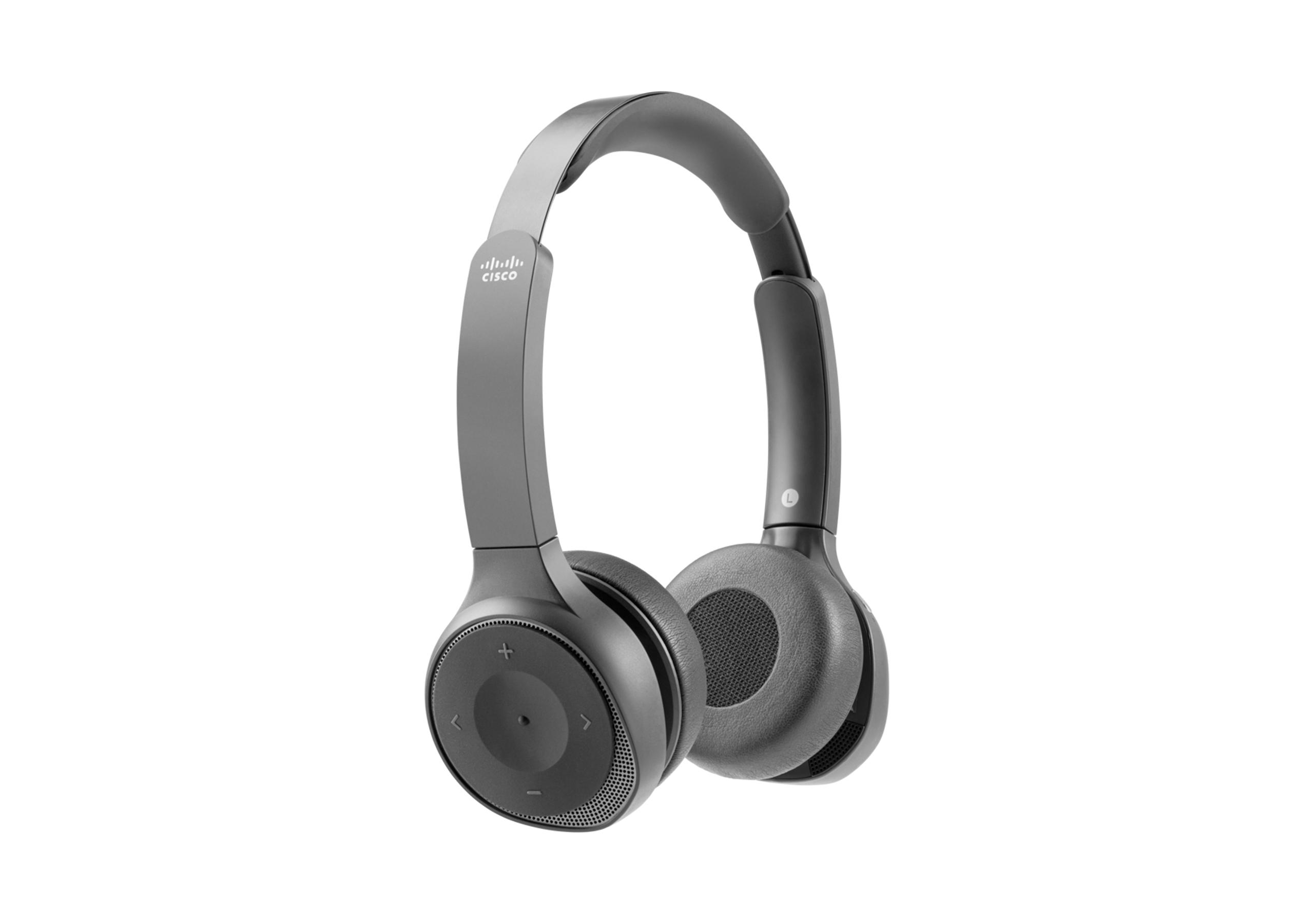 Cisco 730 Слушалки Жична и безжична Лента за глава Обаждания/музика Bluetooth Черен, Въглерод