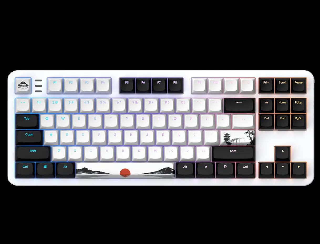 Геймърскa механична клавиатура Dark Project 87 Fuji V2 RGB TKL - G3MS Sapphire Switches, ABS