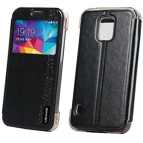 Хоризонтален калъф за Samsung Galaxy S5 Active - USAMS Flip-Case Merry Series Preview for Galaxy S5 Active (черен) | JAR Computers Хоризонтален калъф за Samsung Galaxy S5 Active - USAMS Flip-Case Merry Series Preview for Galaxy S5 Active (черен)