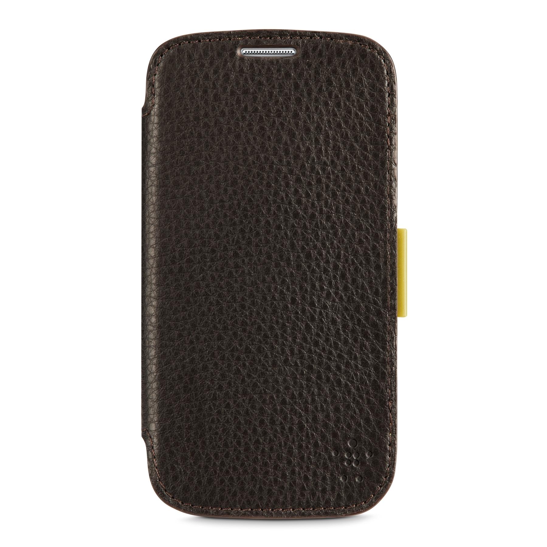 Кожен калъф и поставка за Samsung Galaxy S4 - Belkin Premium Folio Case (тъмнокафяв) | JAR Computers Кожен калъф и поставка за Samsung Galaxy S4 - Belkin Premium Folio Case (тъмнокафяв)