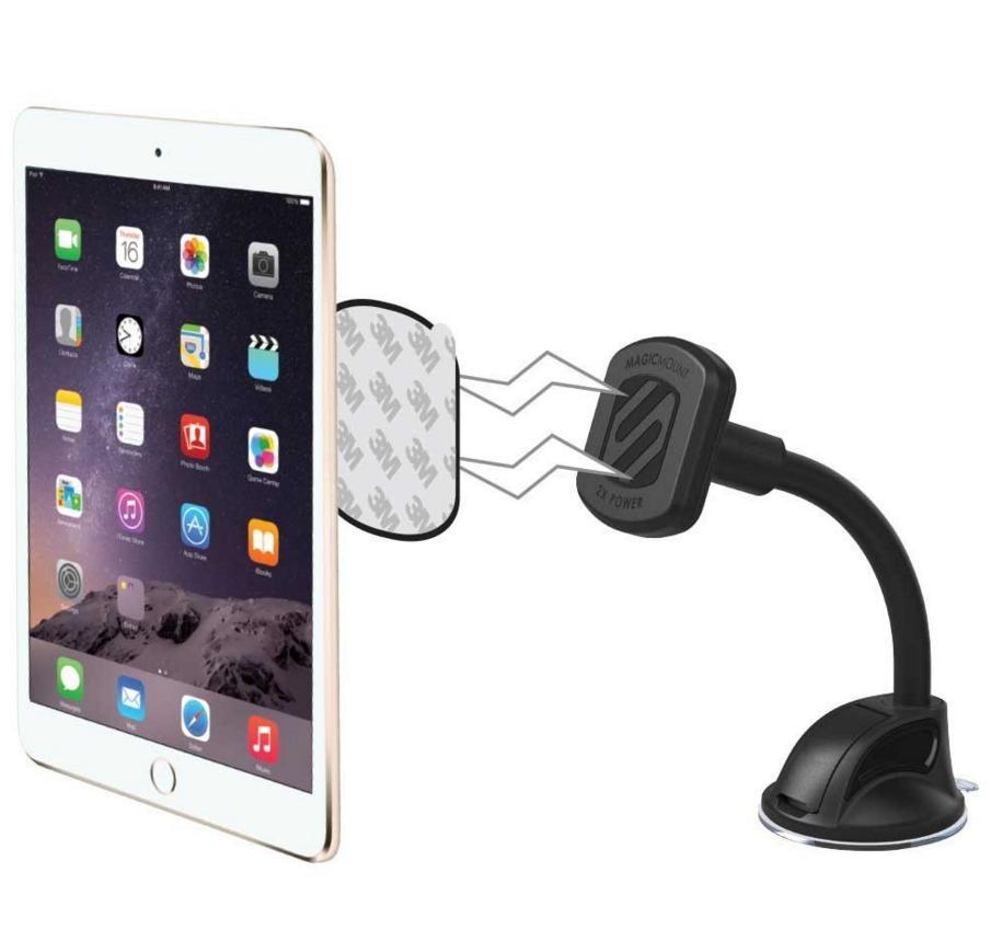 Магнитна универсална поставка за кола за смартфони и таблети - Scosche Magic Mount XL Window Dash Magnetic Mount (черна) | JAR Computers Магнитна универсална поставка за кола за смартфони и таблети - Scosche Magic Mount XL Window Dash Magnetic Mount (черна)