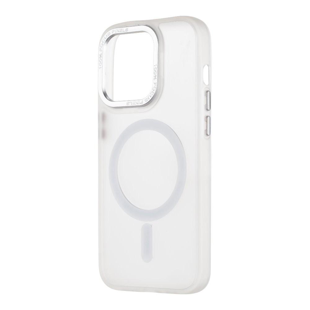 OBALME Misty Keeper MagSafe Case - хибриден удароустойчив кейс с MagSafe за iPhone 14 Pro (бял-прозрачен)