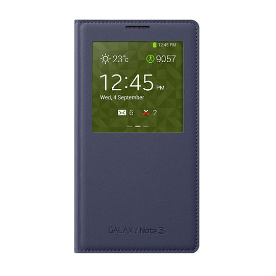 Оригинален кожен калъф за Samsung Note 3 - Samsung S-View Cover EF-CN900 (тъмносин) | JAR Computers Оригинален кожен калъф за Samsung Note 3 - Samsung S-View Cover EF-CN900 (тъмносин)