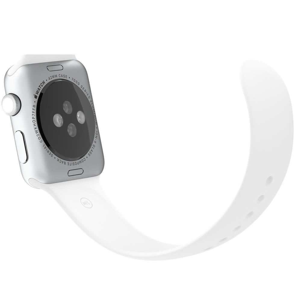 Оригинална силиконова каишка за Apple Watch 42мм, 44мм - Apple Sport Band M/L (bulk) (бял) | JAR Computers Оригинална силиконова каишка за Apple Watch 42мм, 44мм - Apple Sport Band M/L (bulk) (бял)