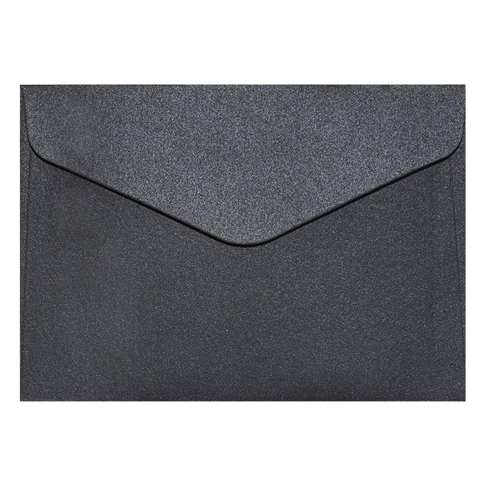 Плик C6 150гр перленo черно 10бр