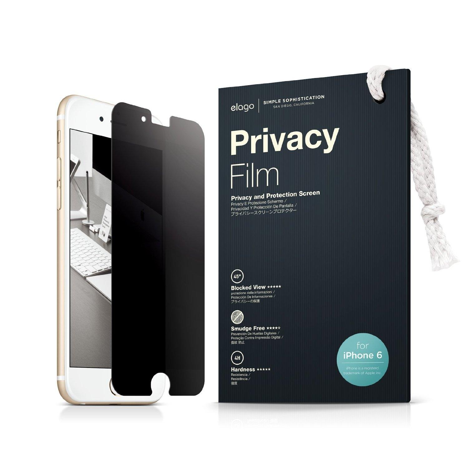 Покритие с определен ъгъл на виждане за iPhone 6, iPhone 6S - Elago Premium Privacy Film | JAR Computers Покритие с определен ъгъл на виждане за iPhone 6, iPhone 6S - Elago Premium Privacy Film