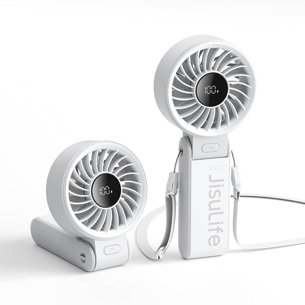 Преносим мини вентилатор с презареждаема батерия - JisuLife Life7 Portable Handheld Fan With LED Display (сив) | JAR Computers Преносим мини вентилатор с презареждаема батерия - JisuLife Life7 Portable Handheld Fan With LED Display (сив)