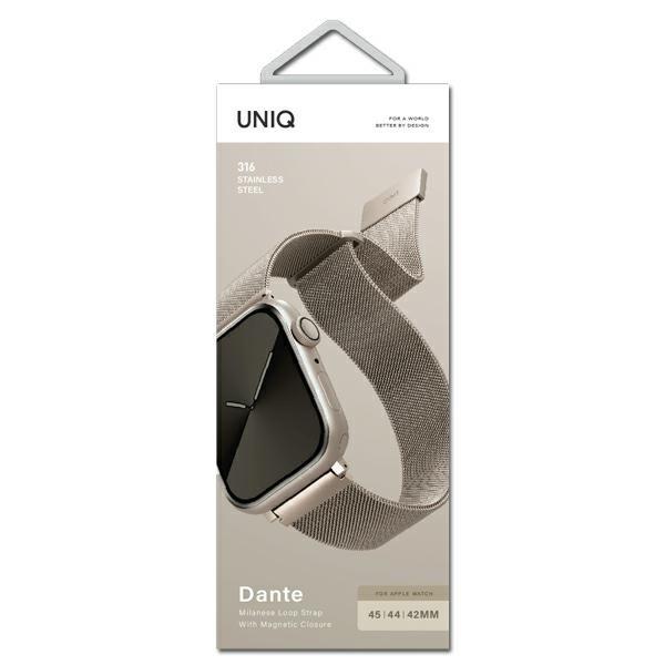 Стоманена, неръждаема каишка за Apple Watch 42мм, 44мм, 45мм, 46мм, Ultra, Ultra 2 49мм - Uniq Dante Milanese Magnetic Stainless Steel Band (светлозлатист) | JAR Computers Стоманена, неръждаема каишка за Apple Watch 42мм, 44мм, 45мм, 46мм, Ultra, Ultra 2 49мм - Uniq Dante Milanese Magnetic Stainless Steel Band (светлозлатист)