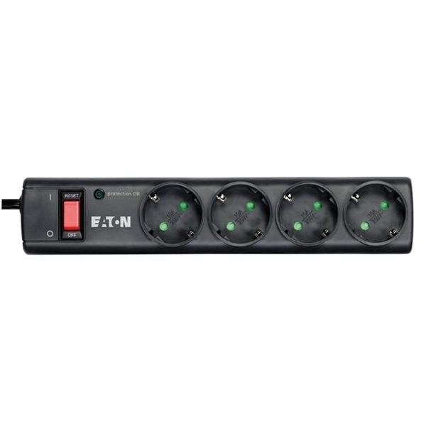 SURGE Protector Eaton 4 DIN, w/1m cable, Black