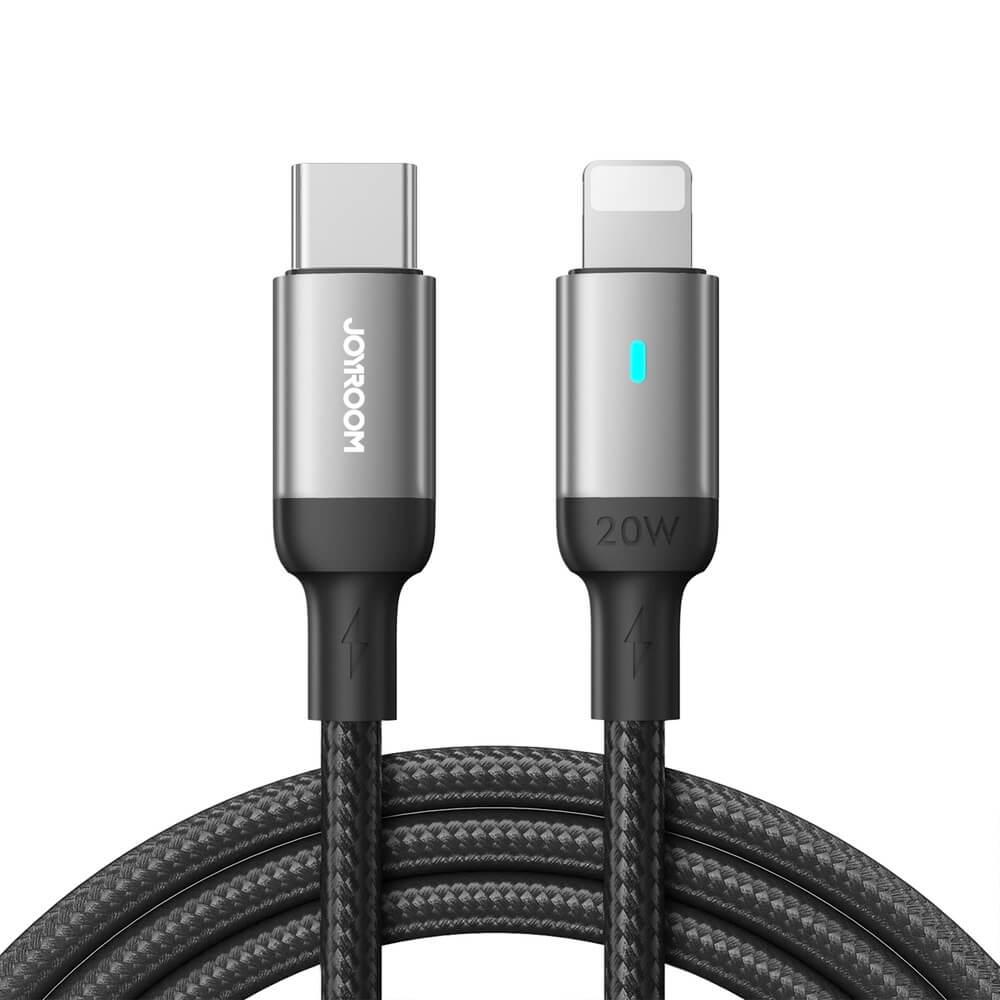 USB-C към Lightning кабел за Apple устройства с Lightning порт - Joyroom Extraordinary Series A10 Fast Charging USB-C to Lightning Cable PD 20W (120 см) (черен) | JAR Computers USB-C към Lightning кабел за Apple устройства с Lightning порт - Joyroom Extraordinary Series A10 Fast Charging USB-C to Lightning Cable PD 20W (120 см) (черен)