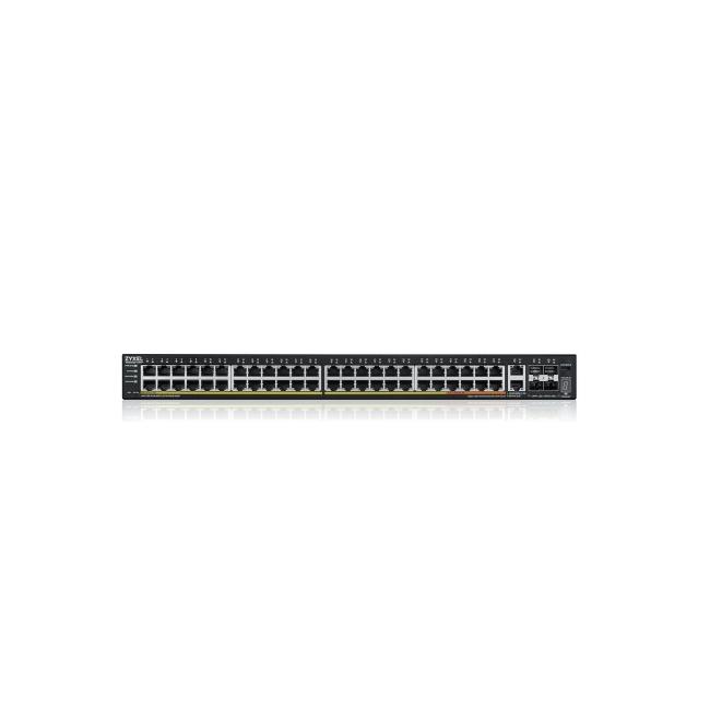ZyXEL XGS2220-54FP, L3 Access Switch, 960W PoE, 40xPoE+/10xPoE++, 48x1G RJ45 2x10mG RJ45, 4x10G SFP+ Uplink, incl. 1 yr NebulaFlex Pro | JAR Computers ZyXEL XGS2220-54FP, L3 Access Switch, 960W PoE, 40xPoE+/10xPoE++, 48x1G RJ45 2x10mG RJ45, 4x10G SFP+ Uplink, incl. 1 yr NebulaFlex Pro