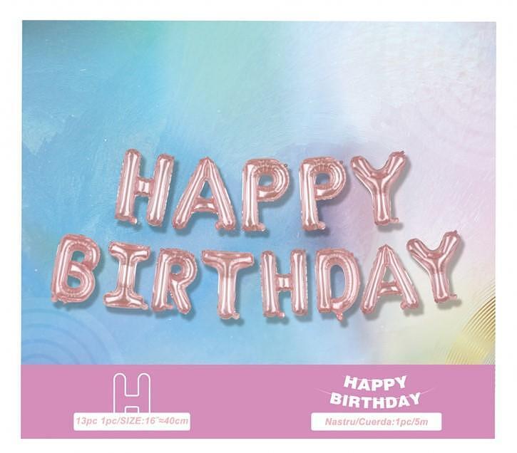 Бонбонено розов комплект "Happy Birthday", PartyGo 32cm салфетки | JAR Computers Бонбонено розов комплект "Happy Birthday", PartyGo 32cm салфетки